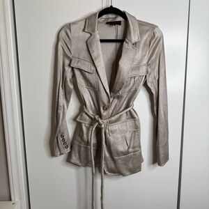 Current Air - Anthropologie - Metallic Blazer Jacket - XS